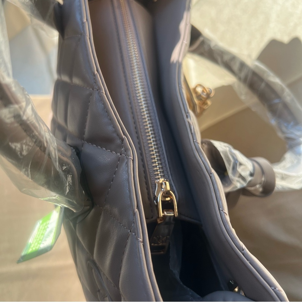 Studio Badgley Mischka Vegan Leather Tote, in Taupe. - Picture 6 of 16